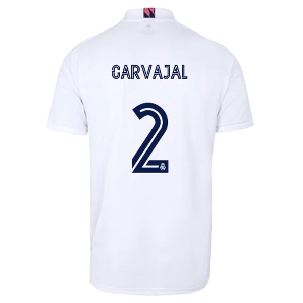 Camiseta Real Madrid Replica Primera Ropa NO.2 Carvajal 2020/21 Blanco